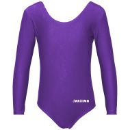 Детско трико с дълъг ръкав MAXIMA, Подходящо за гимнастика, балет и танци, Лилаво, 3XL /40042021/