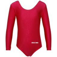 Детско трико с дълъг ръкав MAXIMA, Подходящо за гимнастика, балет и танци, Червено, 5XL /40042053/