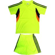 Детски екип за футбол/ волейбол/ хандбал фланелка с шорти ел. зелено, черно и оранжево, Размер 30 /40014103/