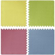 Настилка MAXIMA, Изработена от ЕVA, 59х59х1.3 см, 4 броя в комплект, Червен, Жълт, Зелен, Син /30002601/