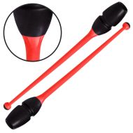 Бухалки за художествена гимнастика MAXIMA, 45.5 см, 150 г, С гумирана глава, Съединяващи се, Червени /30095305/