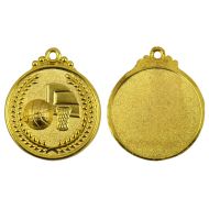 Медал за баскетбол MAXIMA, 5 см, С трикольорна лента, За първо място /00015201/