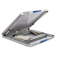 Сгъваема маса за къмпинг MAXIMA, С 4 стола и отвор за чадър, Кафява /60021002/