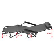 Сгъваем стол, шезлонг, легло 3 в 1 MAXIMA, 178 см, Зелен /60021402/