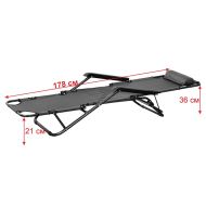 Сгъваем стол, шезлонг, легло 3 в 1 MAXIMA, 178 см, Зелен /60021402/