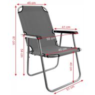 Сгъваем стол MAXIMA, Изработен от стомана и плат Oxford, Зелен /60023201/